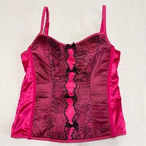 Victoria's Secret Pink and Black Lace Camisole